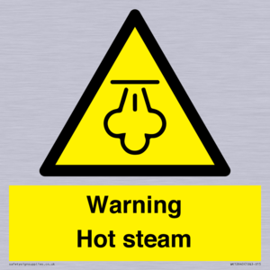 Warning Hot steam